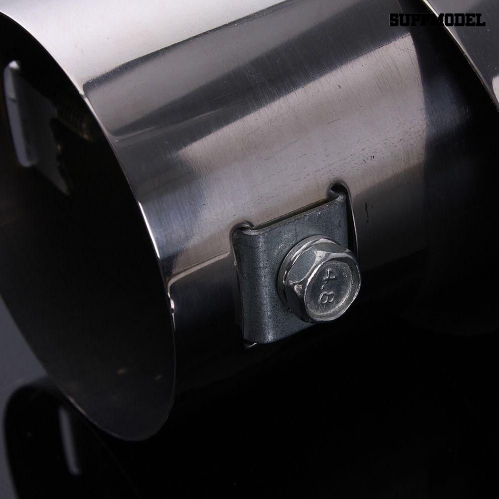 [Dekorasi] Universal Stainless Steel Belakang Mobil Bulat Lurus Pipa Knalpot Tail Muffler Tip