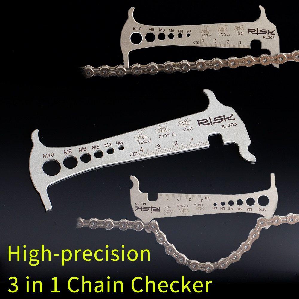 Lanfy Rantai Sepeda Checker 3in1 Multi-Fungsional Bersepeda Bagian Rantai Alat Pengukur Aksesoris Sepeda Bike Chain Tool