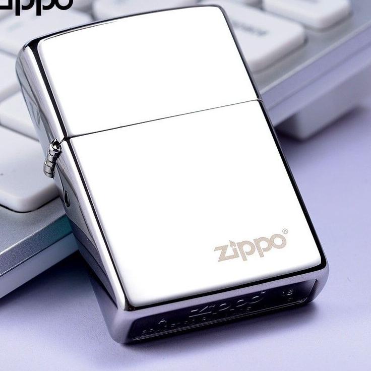 ➘✣✰ KOREK API ZIPPO USA SILVER CHROME GRADE ORIGINAL Murah