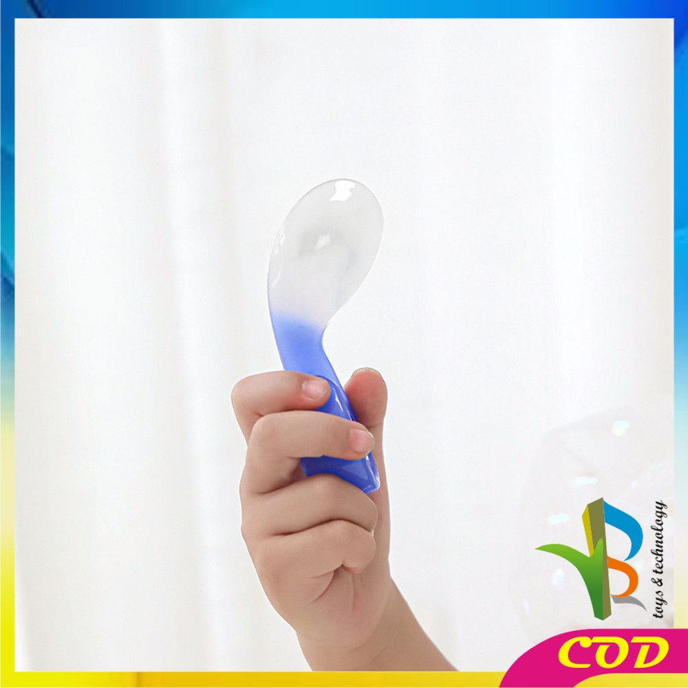 RB-C706 Sendok Garpu Makan Bayi Sensor Suhu Panas / Sendok Makan Bayi Sensor Panas / Alat Makan Set MPASI Bayi