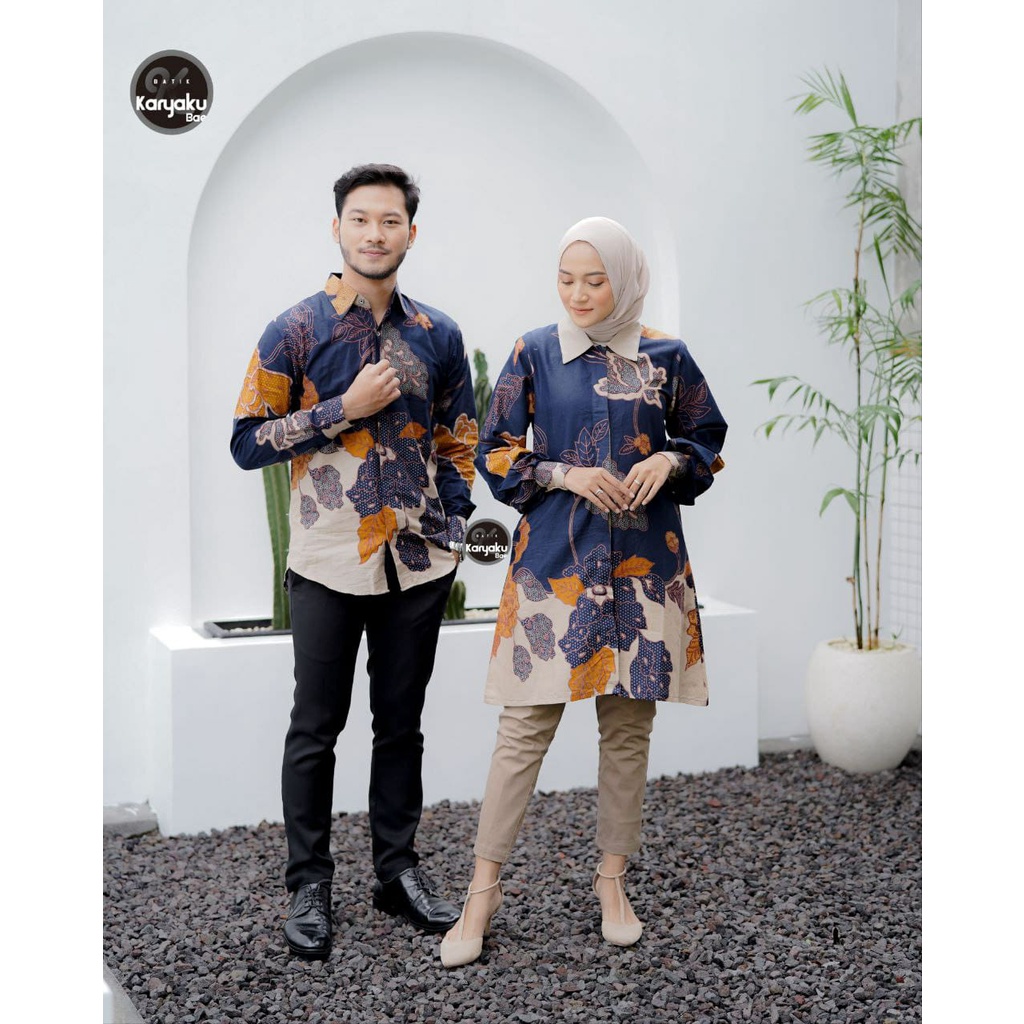 Atasan batik couple baju wanita pria | baju couple batik terbaru masa kini M L XL XXL JUMBO grosir ecer koleksibatik