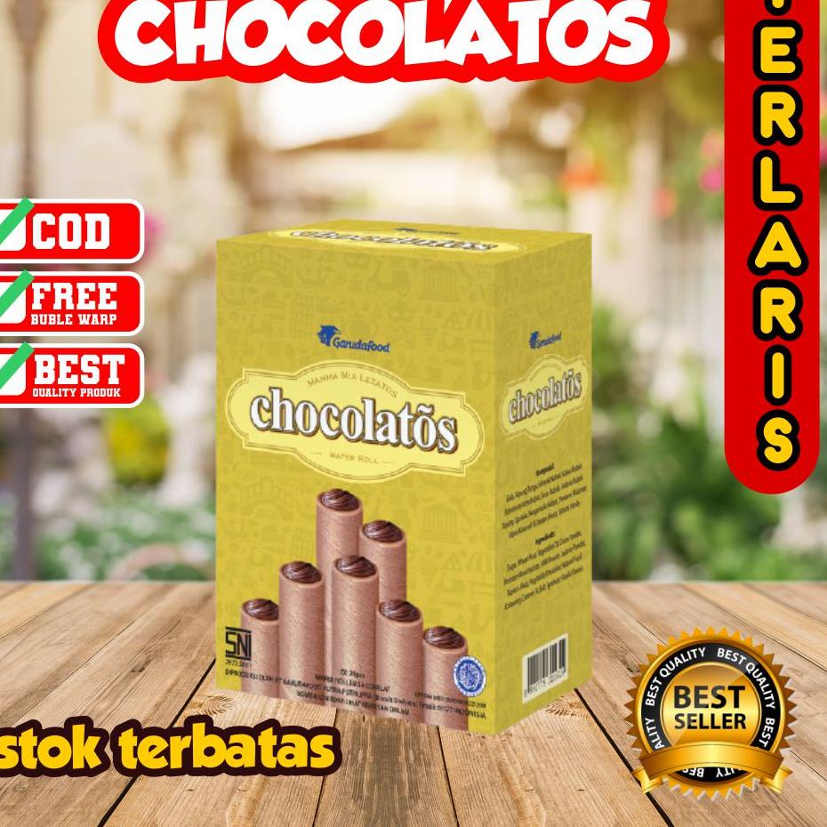 

⍐ WAFER CHOCOLATOS ROLL COKLAT 1 BOX ISI 24 SNACK CRIPS MAKANAN RINGAN KERING TERMURAH ロ