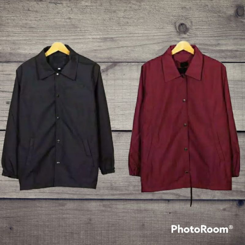 JAKET COACH POLOS PRIA WANITA MURAH KEREN LARIS