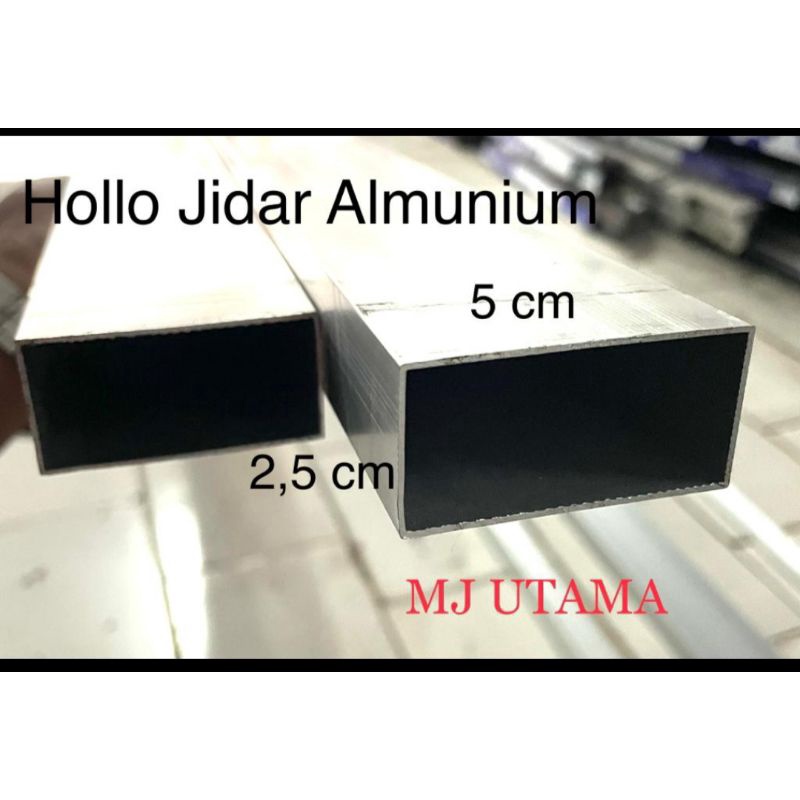 Hollo 1 inch x 2 inch hollo jidar almunium