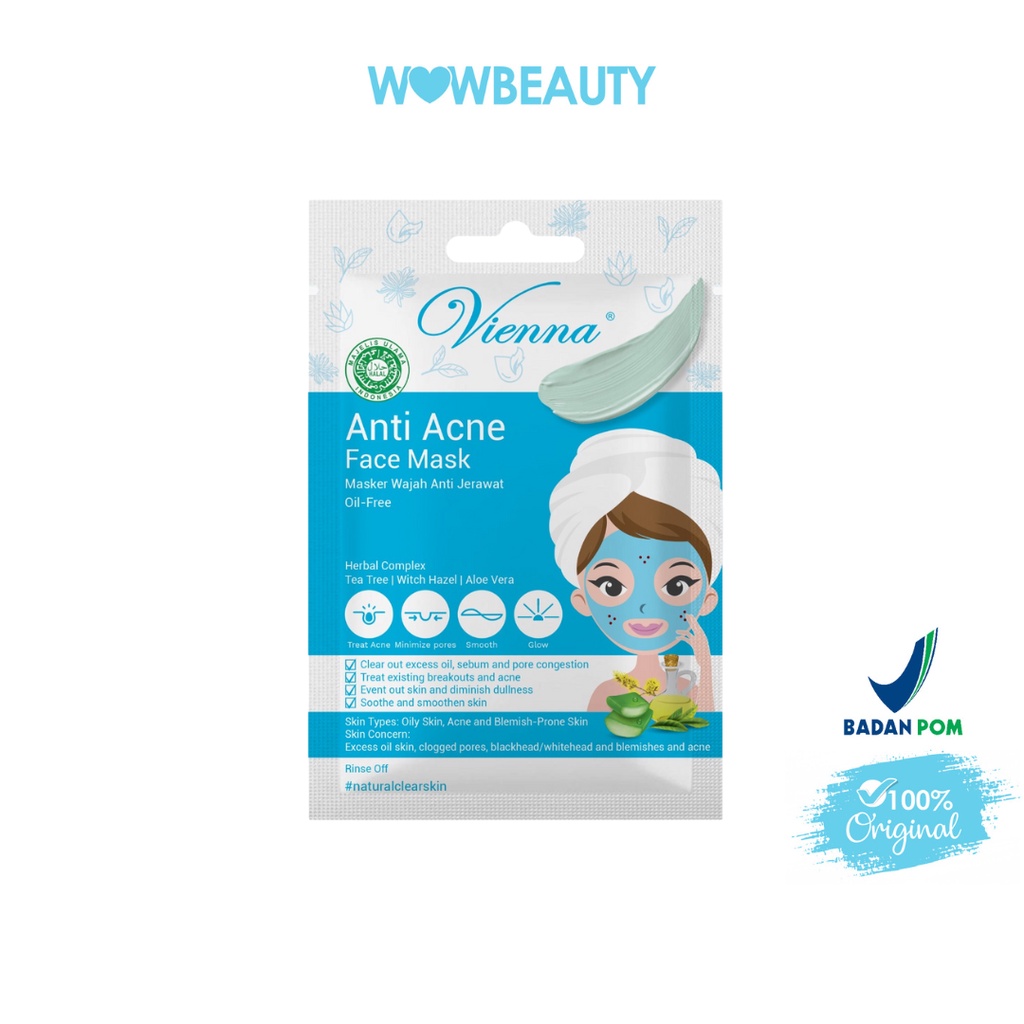 VIENNA Anti Acne Face Mask - Masker Jerawat