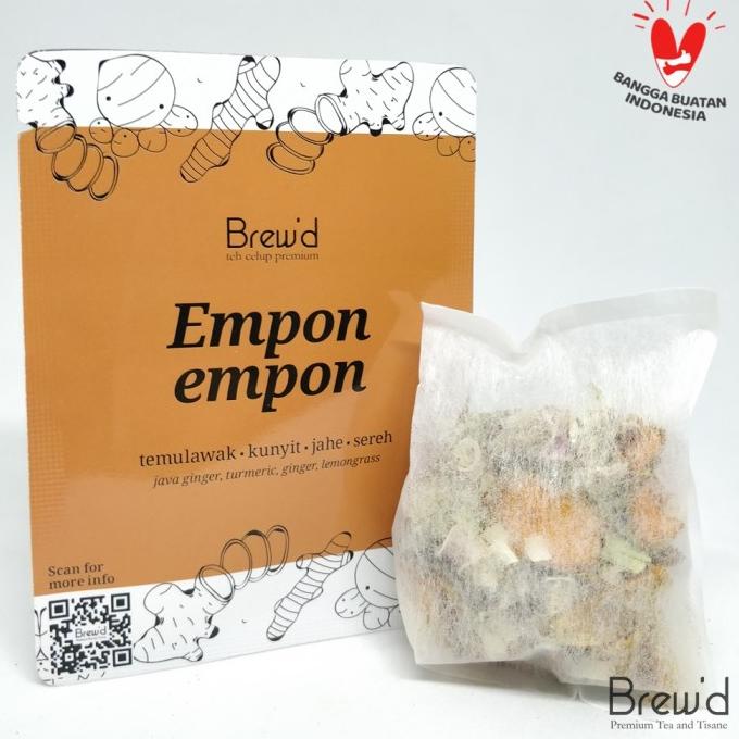 

[BISA COD] Jamu Celup Sachet Empon empon - Teh Herbal Temulawak Kunyit Jahe Sereh