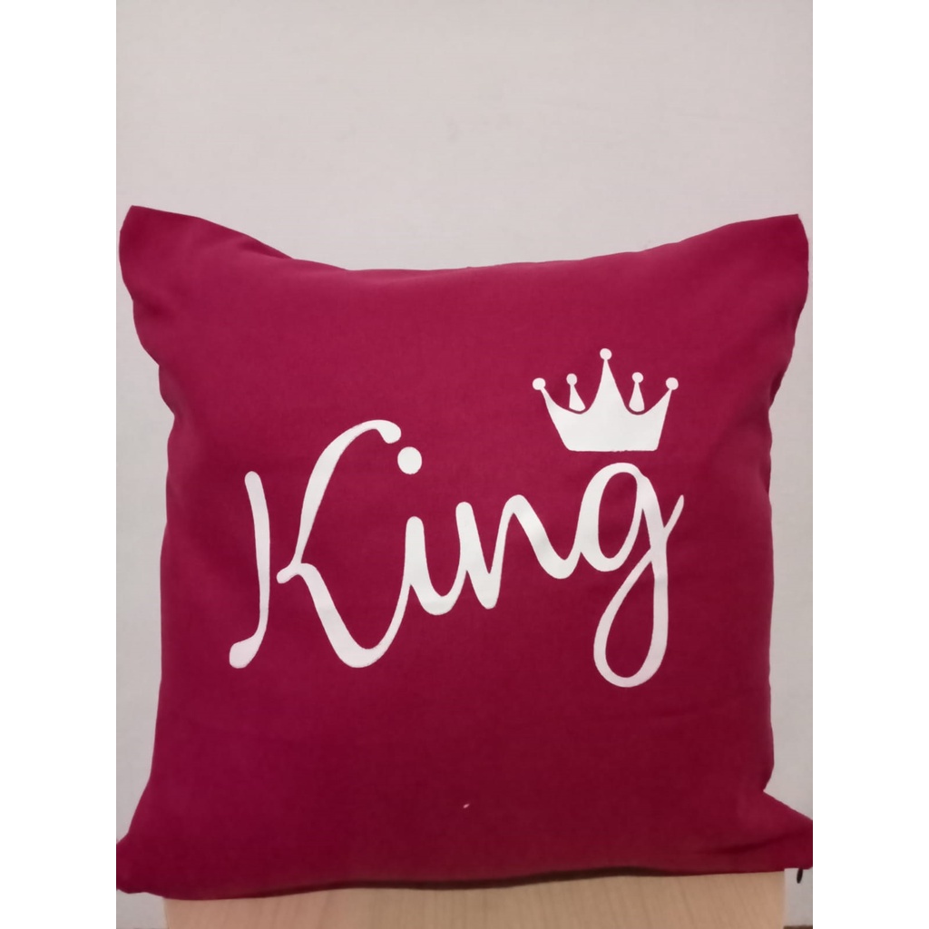 SARUNG BANTAL SOFA UKURAN 40x40 KATA KATA KING &amp; QUEEN UKURAN 40X40