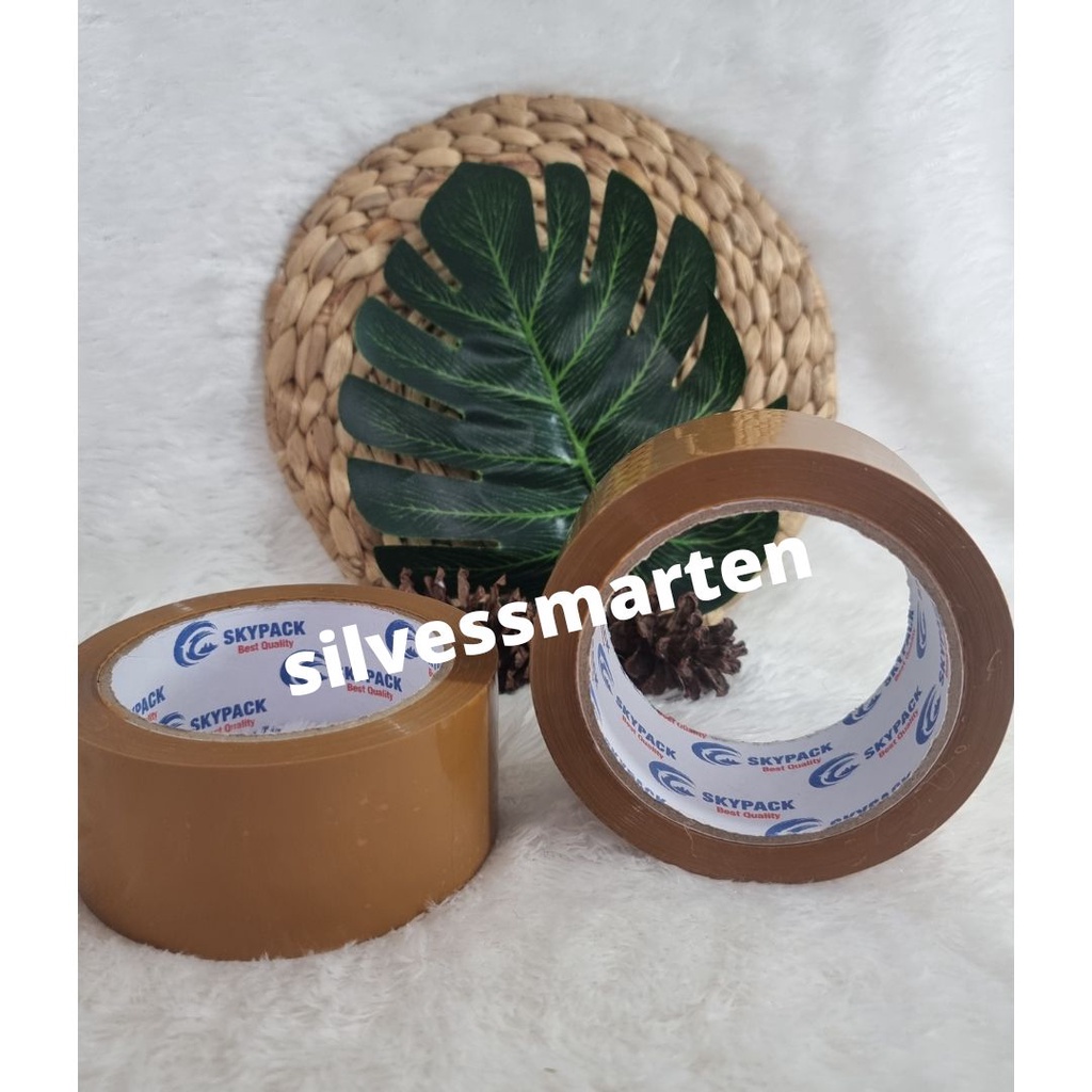 

✅silvessmarten❤Lakban COKLAT plester OPP dus dos GOLD TAPE COKLAT / Solasi SKYPACK Coklat / ISOLASI COKLAT