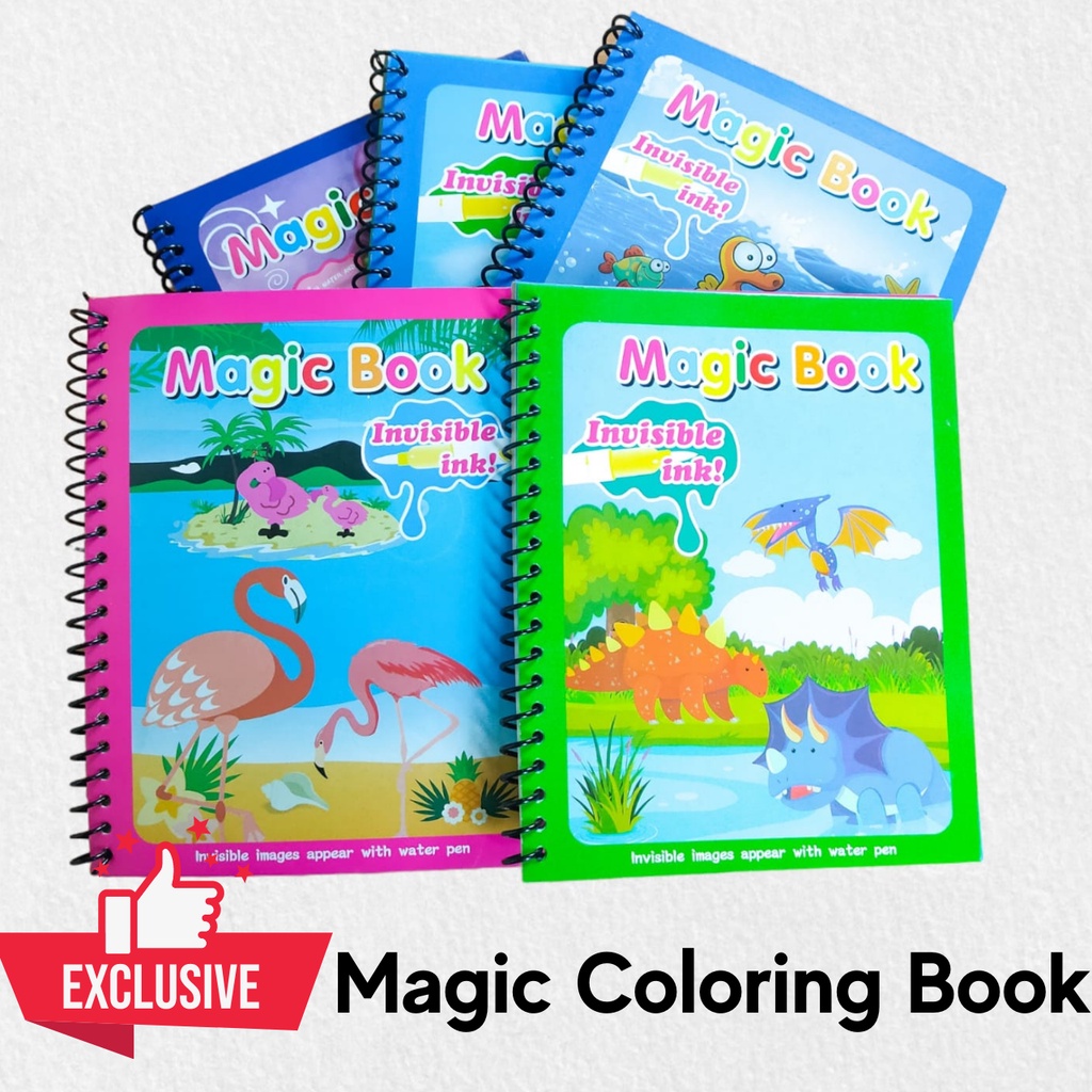 Jual Magic Drawing Book / Magic Coloring Book / Magic Water Pen / Buku ...