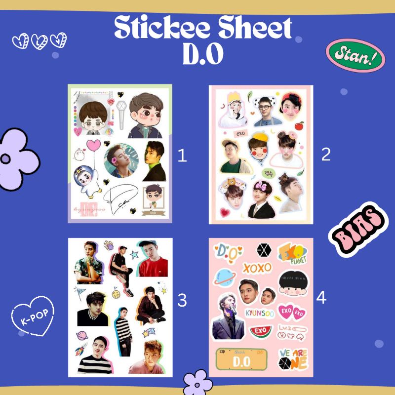 

sticker sheet D.O dyo EXO Member