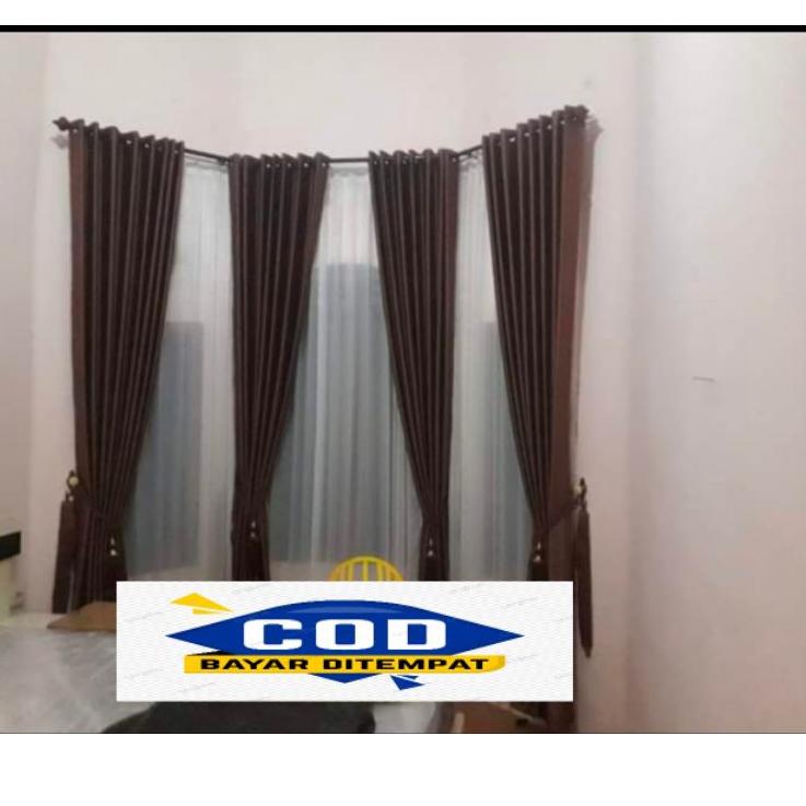 Gorden Jendela panjang 3 meter 2 meter hordeng jendela minimalis blackout import polos Gorden Mewah 