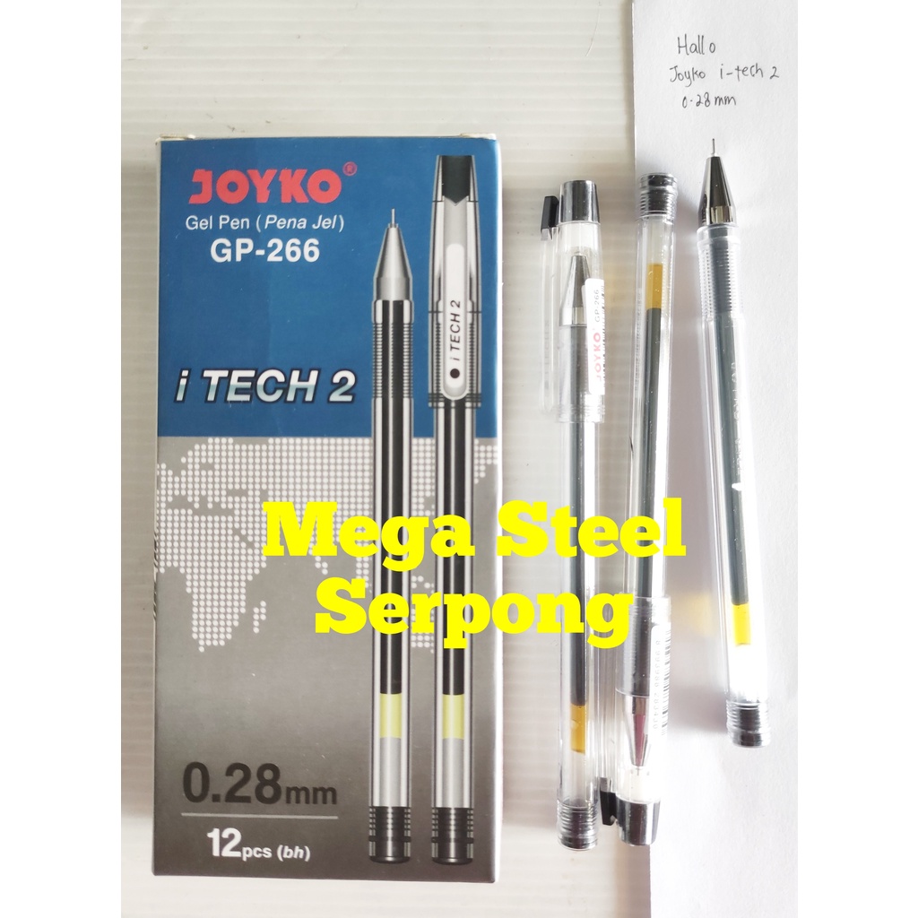 

Pulpen Bolpen pen gel hitam Joyko Tebal 0.28 mm warna Black