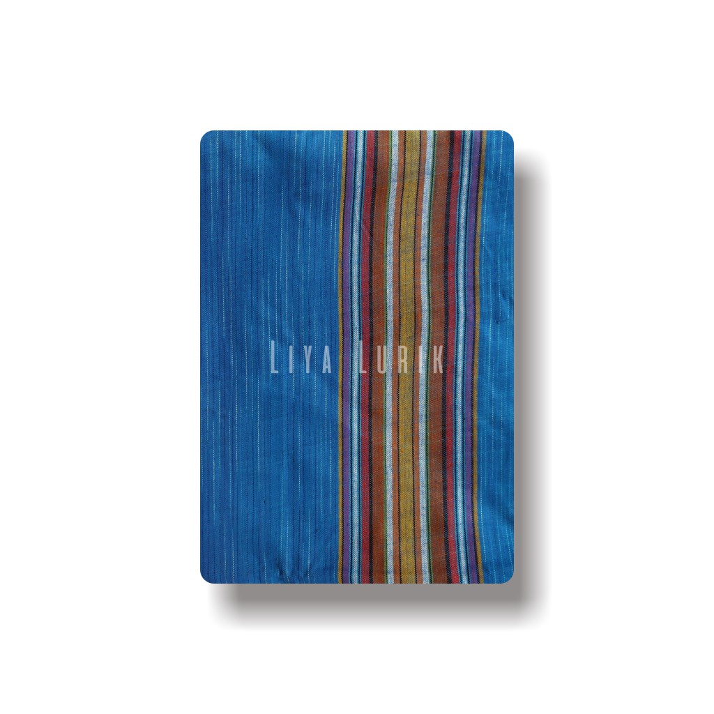 Kain Tenun Lurik Motif Tumpal Gerimis Biru Muda