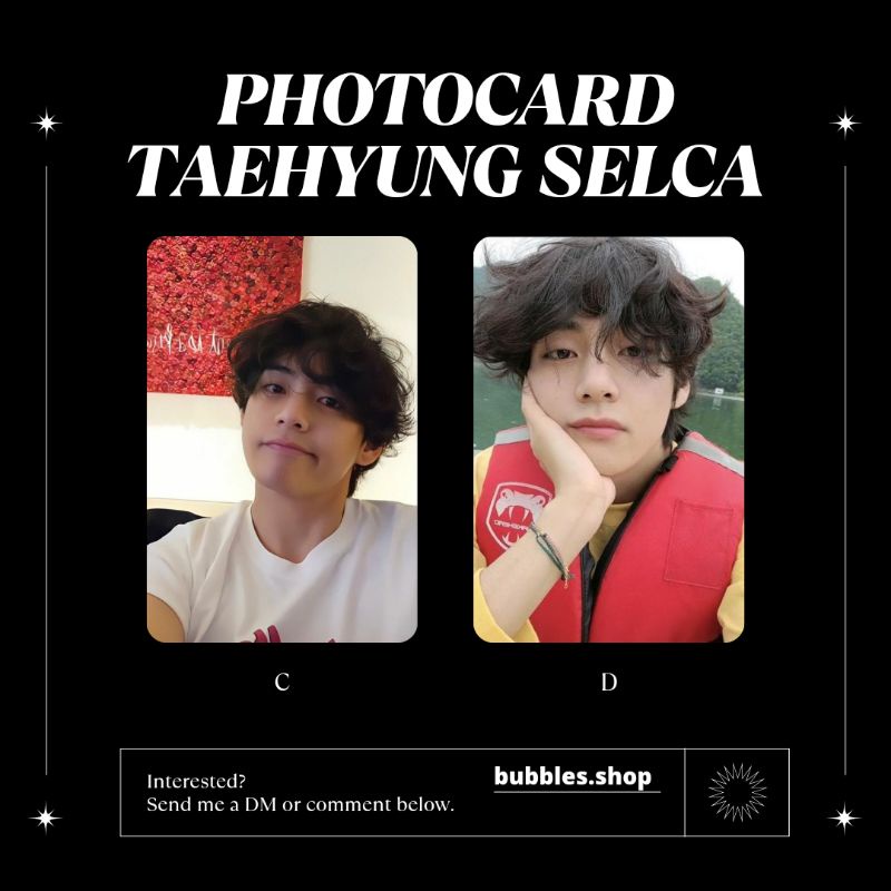 PHOTOCARD UNOFFICIAL TAEHYUNG BTS SELCA