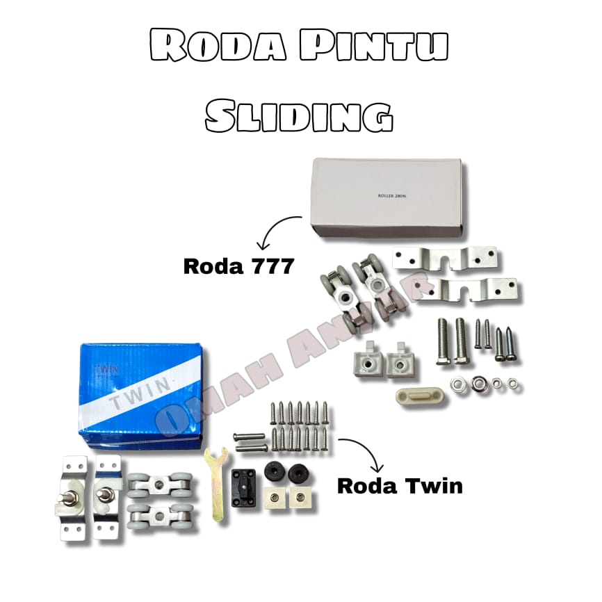 Roda Sliding Pintu Rumah Cocok Untuk 777 Interkey Muller Soligen Twin Roda Lipat