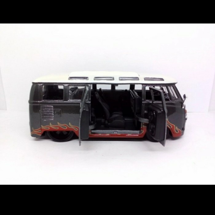 Diecast Miniatur Mobil Klasik Vw Kombi Replika Combi Kinsmart Skala 24