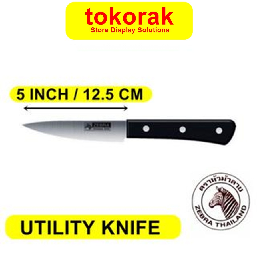 ZEBRA UTILITY KNIFE 5 INCH 100291 - PISAU DAPUR STAINLESS