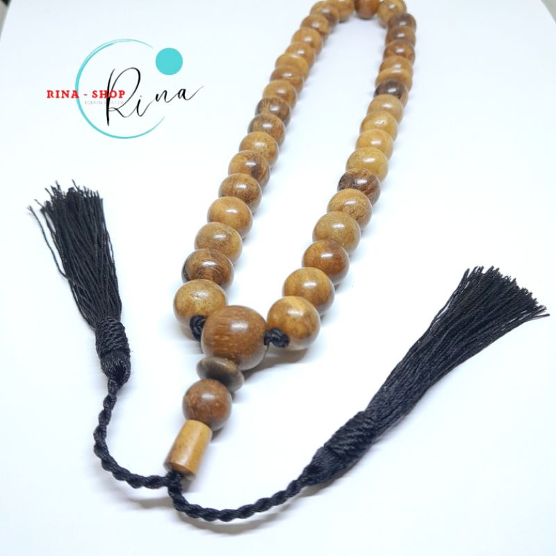 Tasbih kayu gaharu asli wangi 10mm 33butir