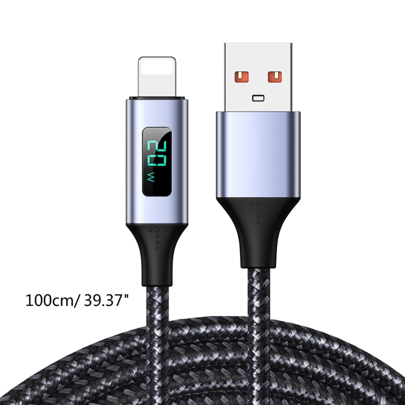 Zzz Kabel USB 3A Kabel Pengisian Cepat LED Display Telepon Charge IOS Kabel Data Cord