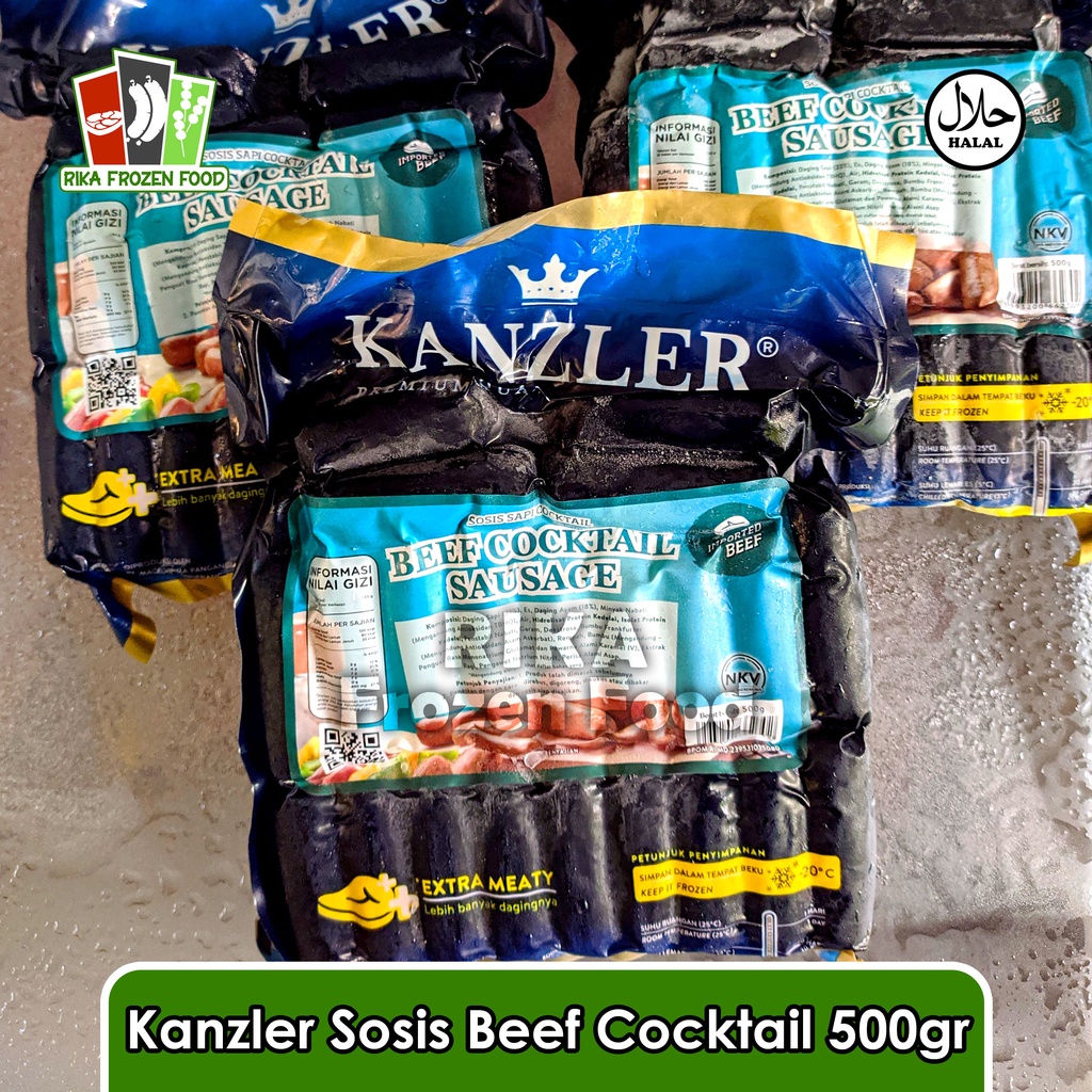 

Kanzler Sosis Beef Cocktail / Sosis Sapi Mini 500gr