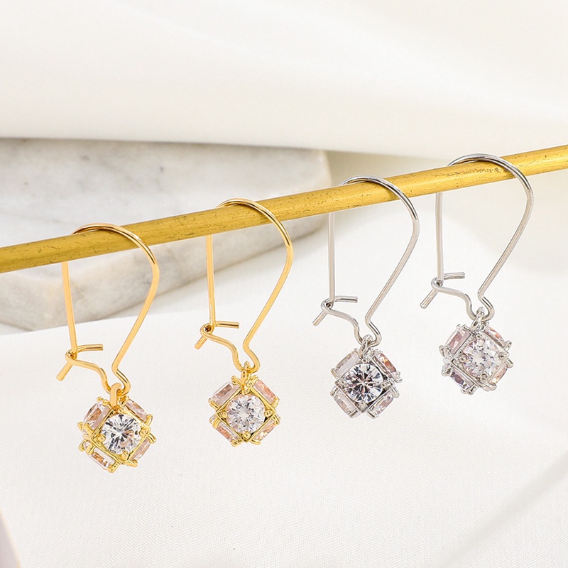 Vintage Pesona Anting Fashion Untuk Wanita Panjang Rumbai Zirkon Simpul Menjuntai Drop Earrings