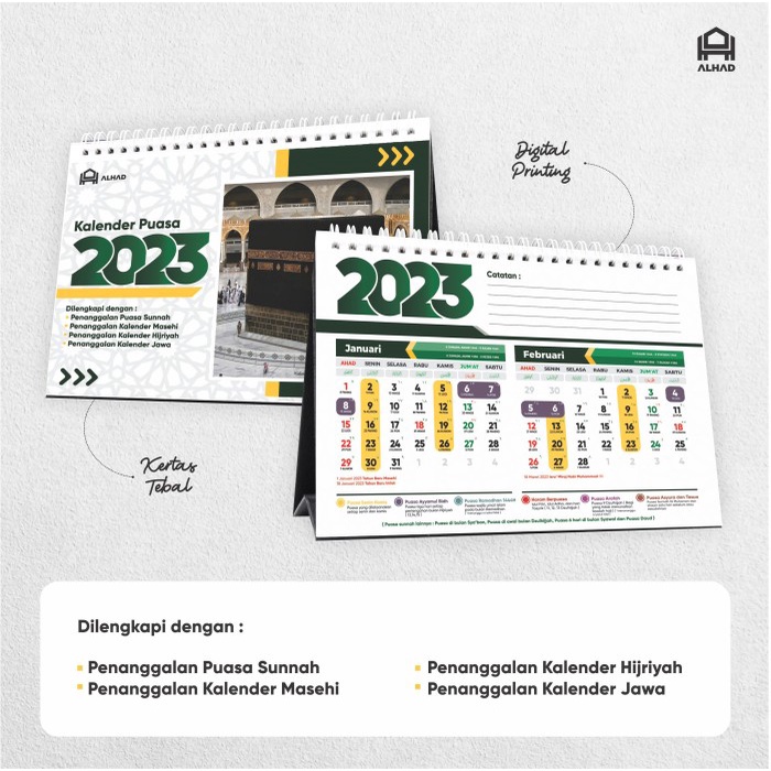 

✨NEW✨ - Kalender Meja 2023 I Kalender Puasa Sunnah I Lengkap - 1 Sisi