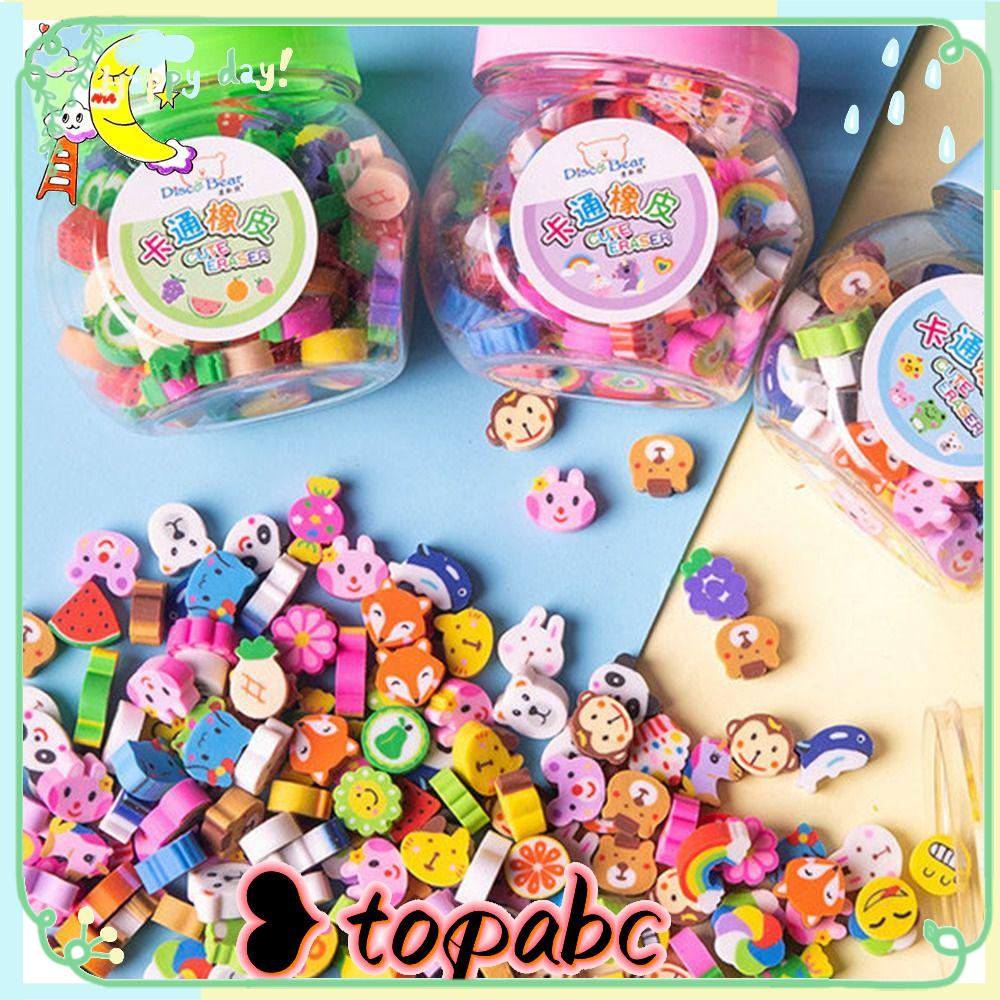 Top 50pcs Eraser Kreatif Kartun Koreksi Perlengkapan Alat Tulis Belajar Siswa