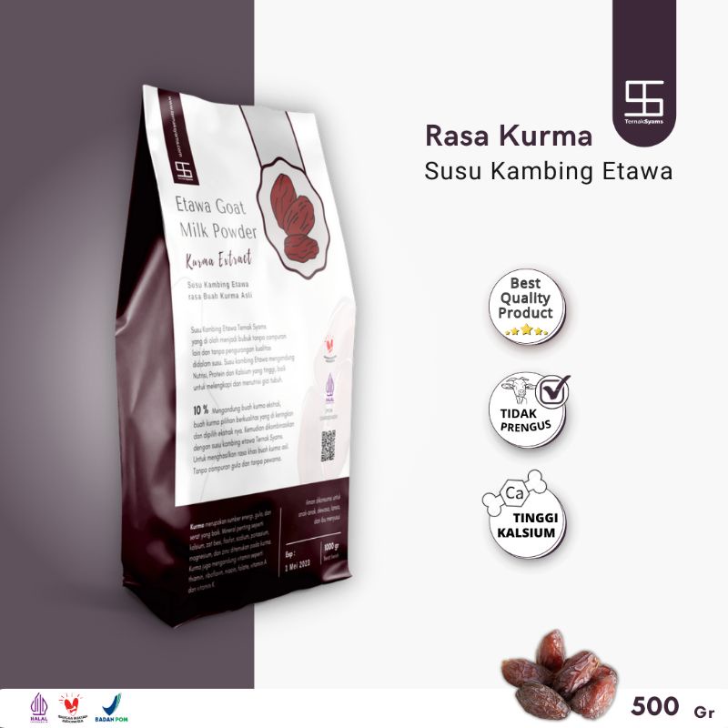 Susu kambing  etawa bubuk rasa varian kurma 500 gram