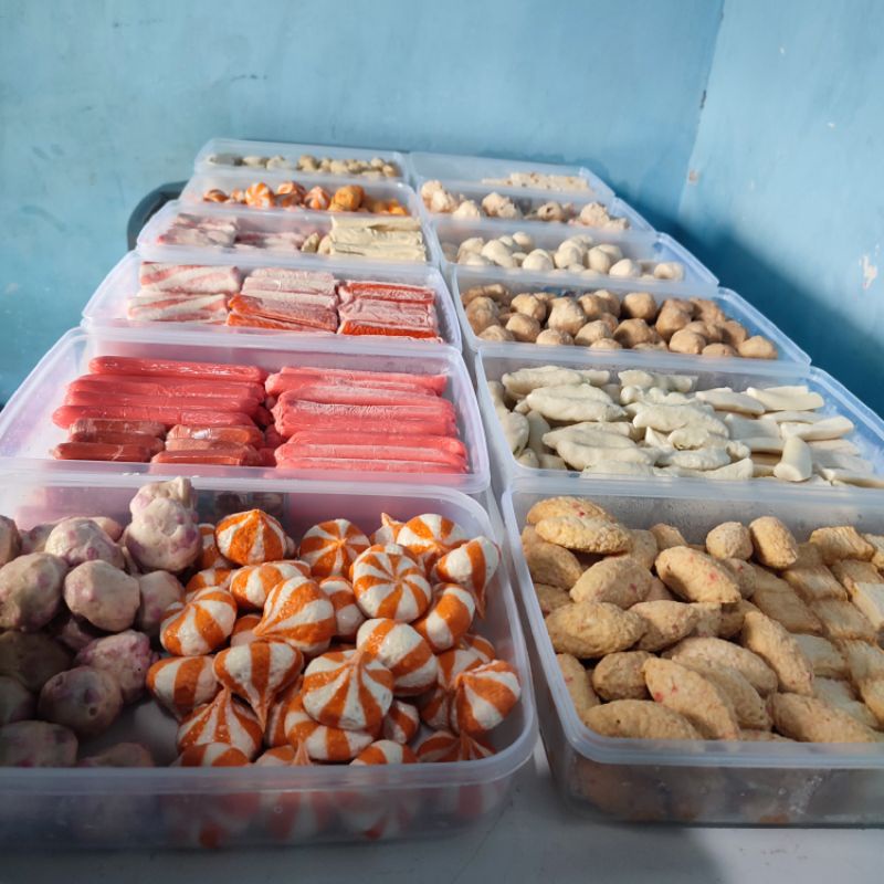 

(MINIMAL PEMBELIAN 10 PCS ) ANEKA MACAM PRODUK HARGA PER PCS - FROZEN FOOD OLAHAN IKAN SEAFOOD SUKI STEAMBOAT DUMPLING BAKSO