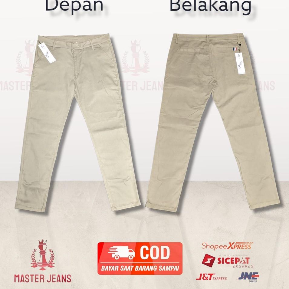 Menarik Celana Chinos Kerja Wanita Panjang Bahan Katun COD