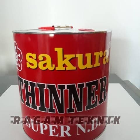 Thinner Thinner Sakura Merah Nd 1 Galon 5 Liter Pengencer Cat Besi Kayu Tiner