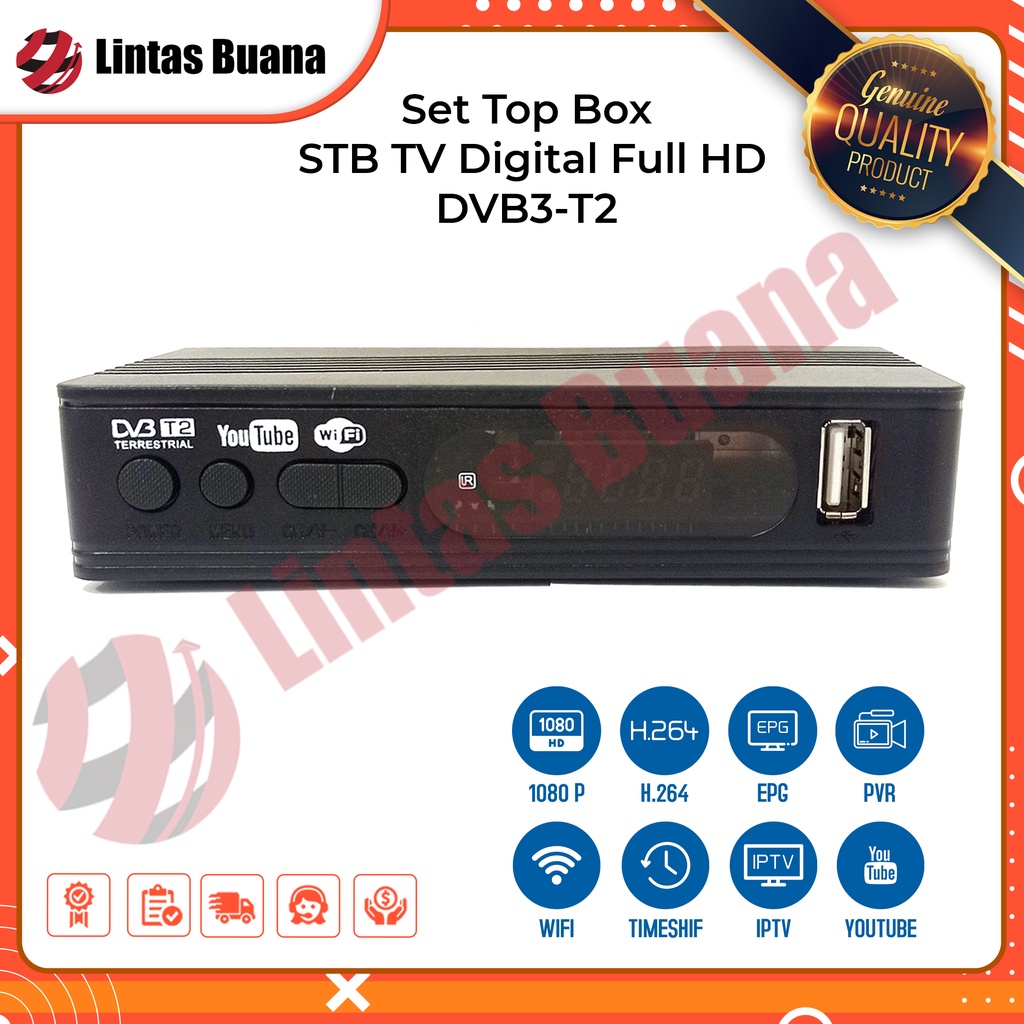 Set Top Box STB TV Digital Full HD DVB T2  READY STOK