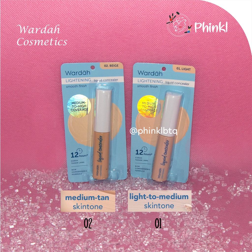 `ღ´ PHINKL `ღ´ ᘺᗩᖇᕲᗩᕼ wardah concealer  cair lightening penutup noda kantung mata