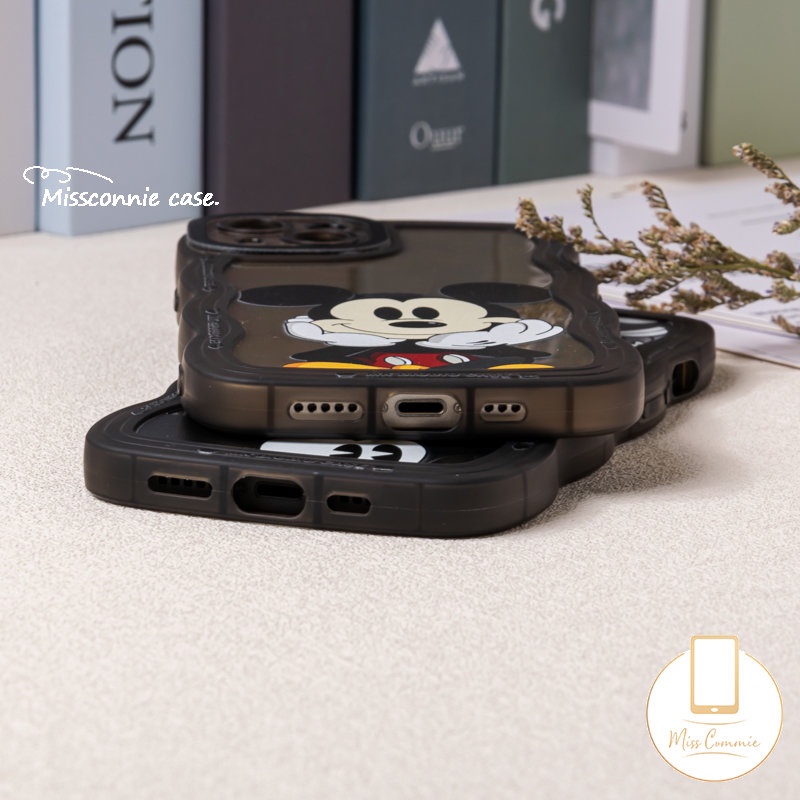 Casing Untuk Samsung A14 A03s A04s A12 A04 A23 A50 A13 A04E A32 A21s A53 A52 A50s A22 A52s A11 A33 A02s A31 A30s A20 A51 M32 Kartun Mickey Mouse Wavy Edge Soft TPU Couple Case