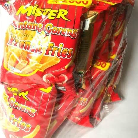 

T6T♣ Mister kentang goreng ala french fries ecer 2000 cemilan enak dan murah ( 10pcs ) lengkap dengan sambal colek TERBAIK