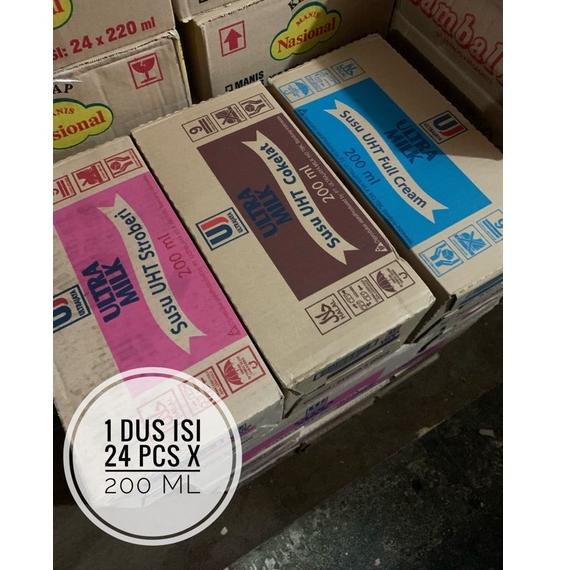 

[Etalase][E22I]☎ Ultra Coklat, Strawberry, dan Full Cream 200 ml 1 Dus isi 24 Pcs (Mei 2023) siap dikirim