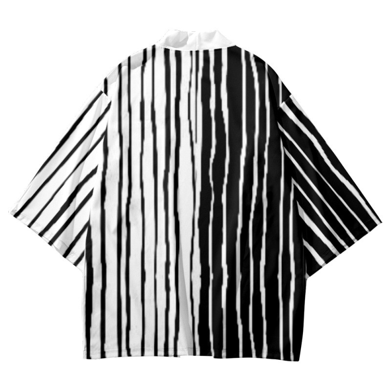 baju kimono pria jepang batik jumbo bigsize panjang custom bisa polos putih dan hitam belang