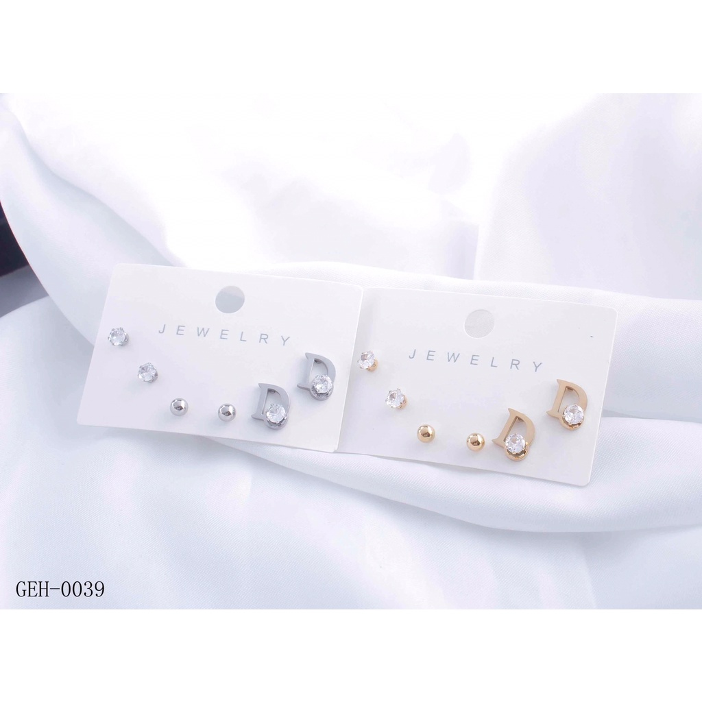 Anting Titanium Permata Perhiasan Fashion 0039