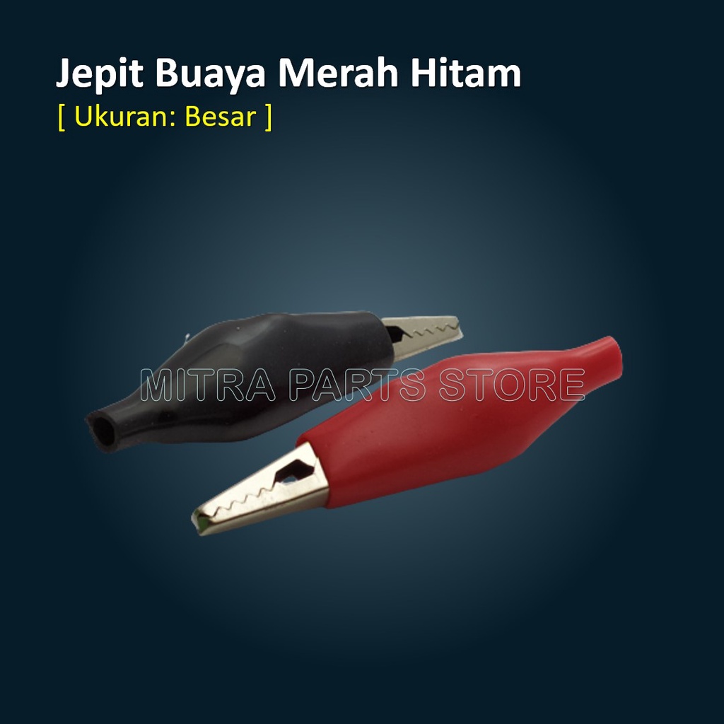 Jepit Buaya BESAR - 1 Pasang / Jepitan Aki - Capit Buaya - Jepitan Buaya - Small Alligator Clip