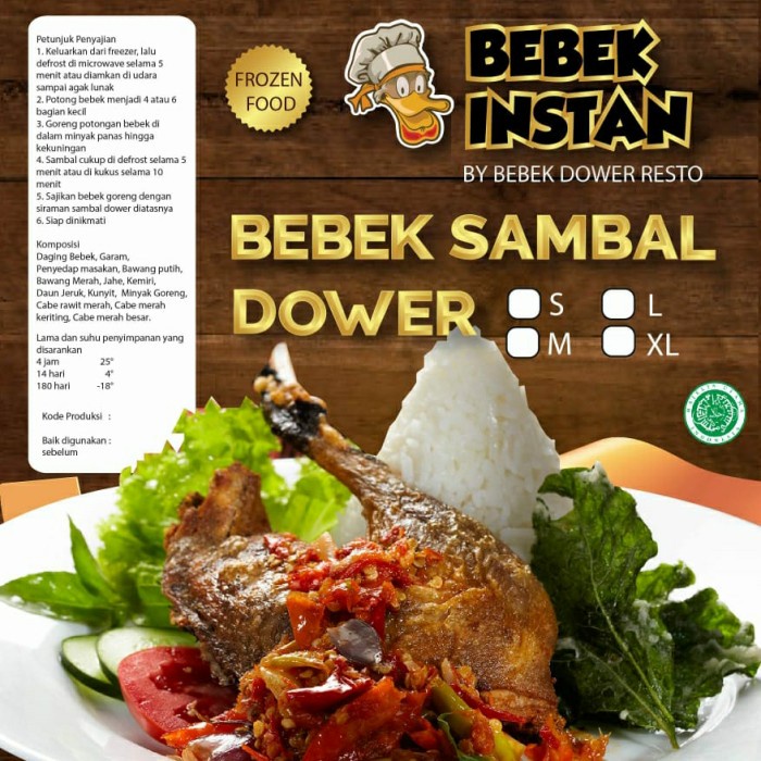 

⭐BISA COD⭐ Frozen Food 1 Ekor Bebek Instant (XL) Sambal Dower