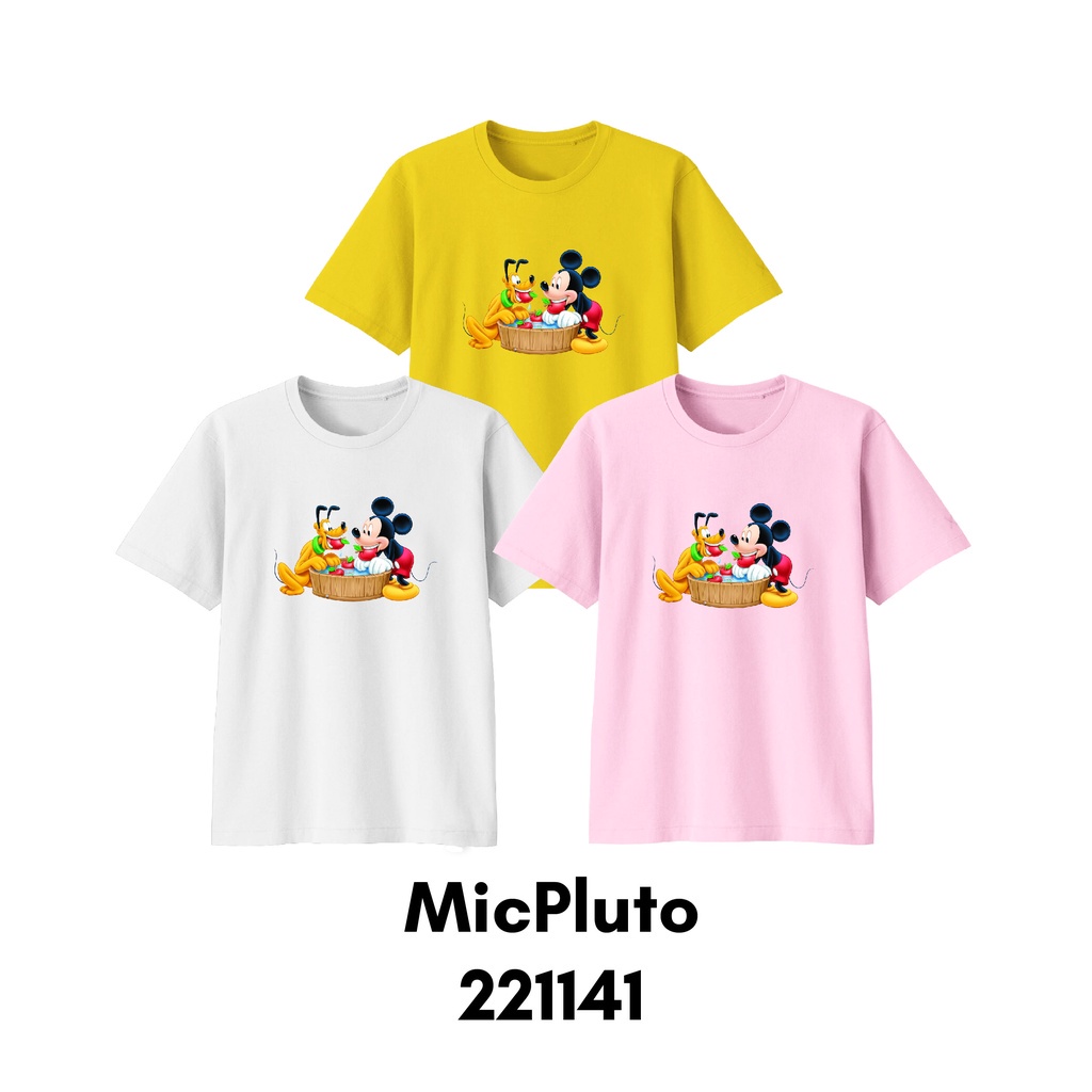 Kaos Edisi Kartun Mickey Couple Series Ready Size Bayi Sampai Dewasa Bigsize Bahan Katun Combed 30s Premium