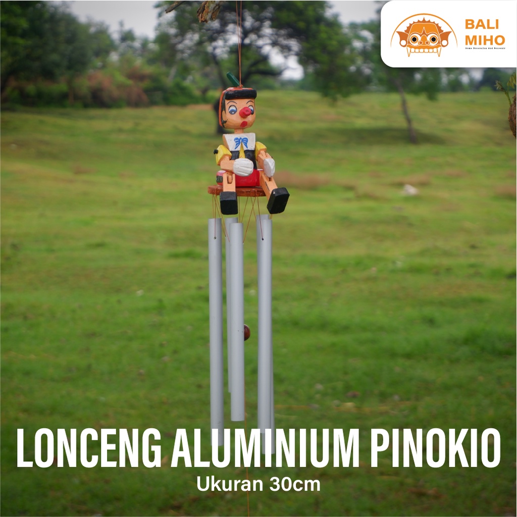 LONCENG ANGIN PINOKIO ALUMINIUM/LONCENG PINOKIO/GANTUNGAN PINOKIO/GENTA ANGIN PINOKIO WIND CHIME