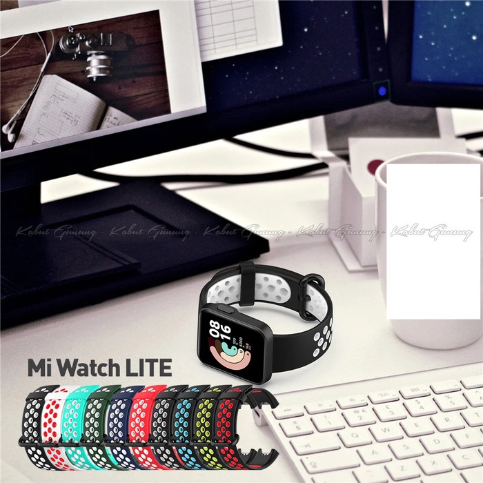 Strap Silicone Dua Warna Tone Tali Smartwatch Rubber for Mi Watch Lite