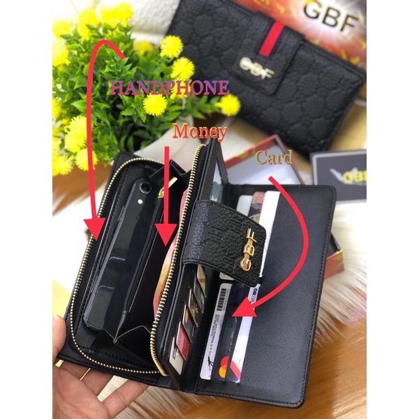 DOMPET WANITA/DOMPET EMBOSED CETEK ZIPER GBF FREE BOX+BILL UK 20x10 KODE 21-12