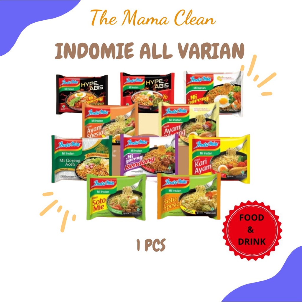 INDOMIE MIE INSTANT ALL VARIAN PER 1 PCS