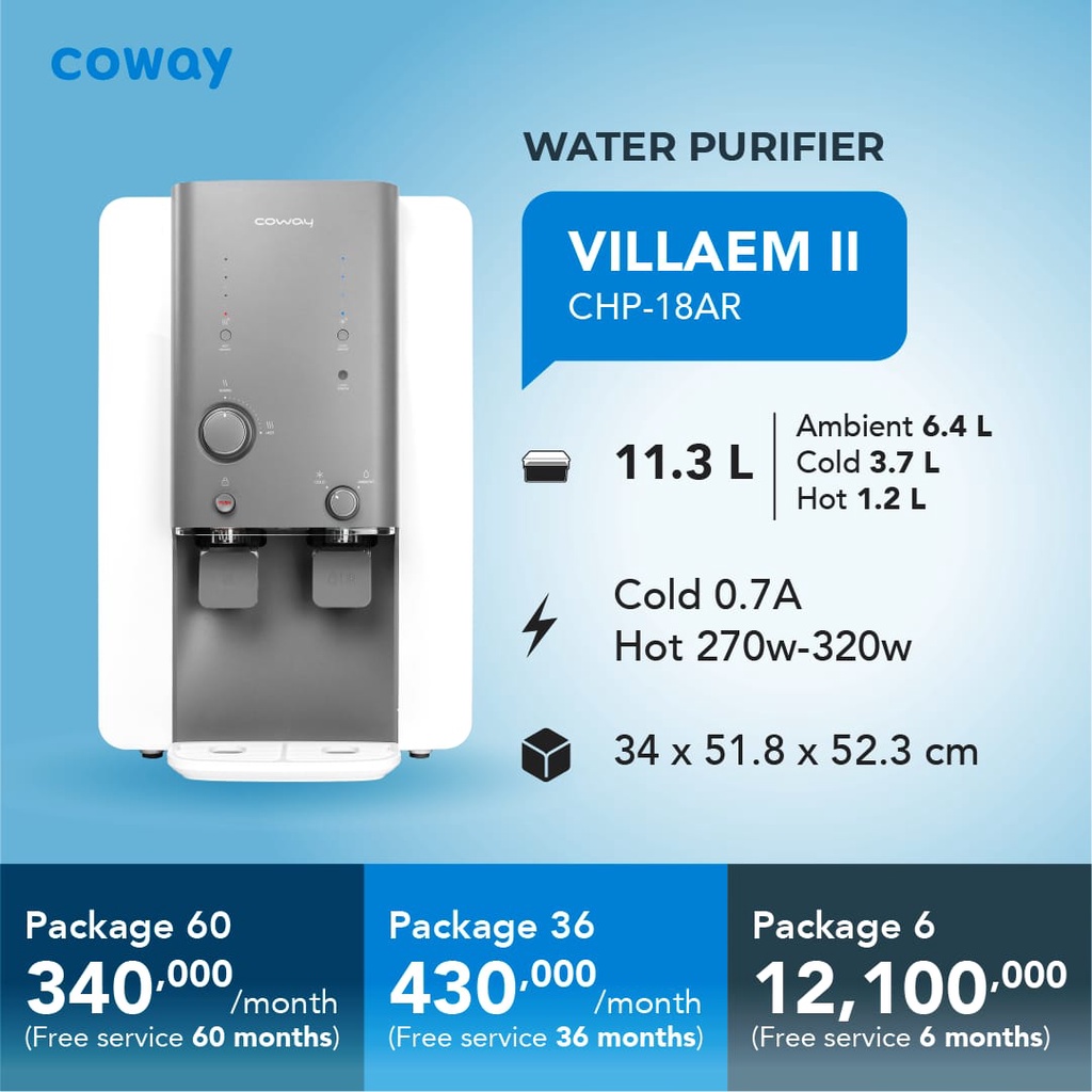 Water Purifier Coway Villaem II CHP-18AR