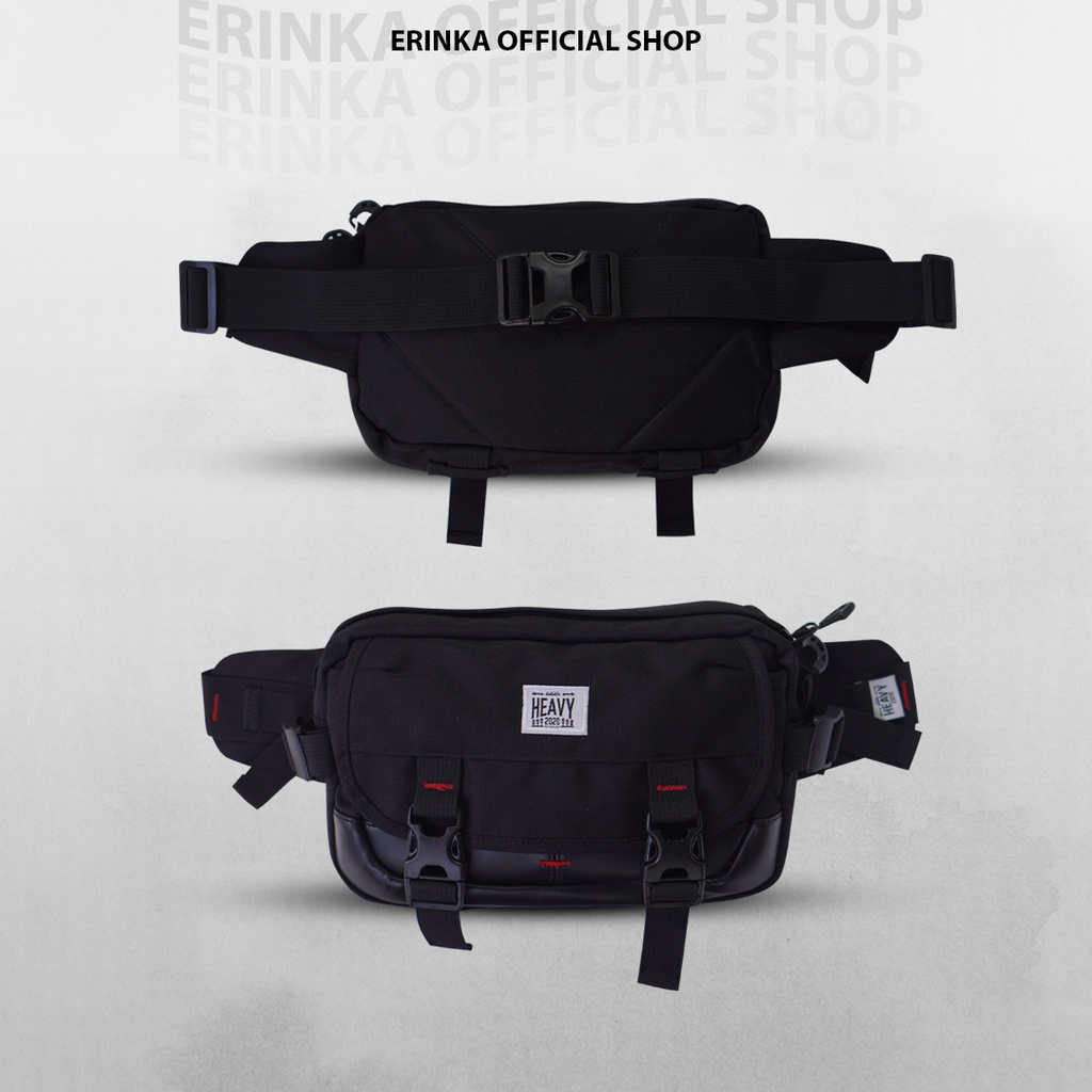 Waist Bag Flashpack - Heavy- Black - Tas Pinggang