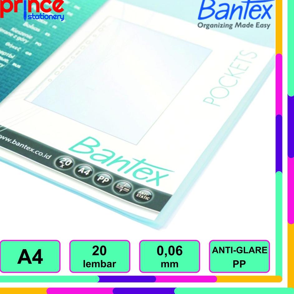 

Paling Puas BANTEX POCKET A4 ANTI GLARE 2035 ISI 20 LEMBAR