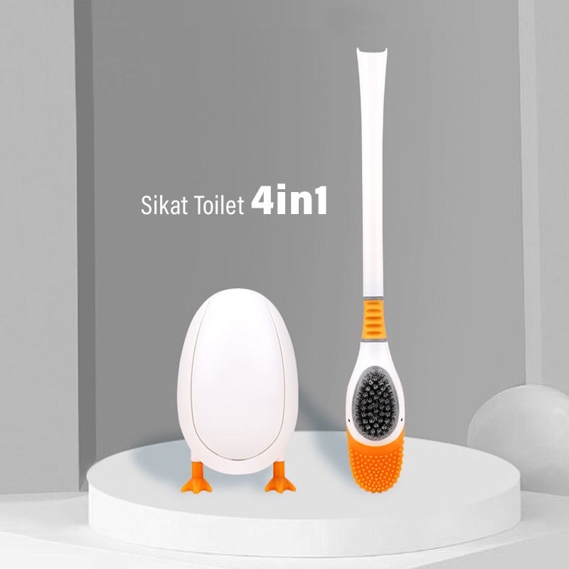 Sikat WC Kloset Bentuk Bebek / Pembersih Kamar Mandi Sikat Tempel WC 4in1 / Sikat Toilet Brush / Sikat Pembersih Kamar Mandi WC / Wall Mounted Brush