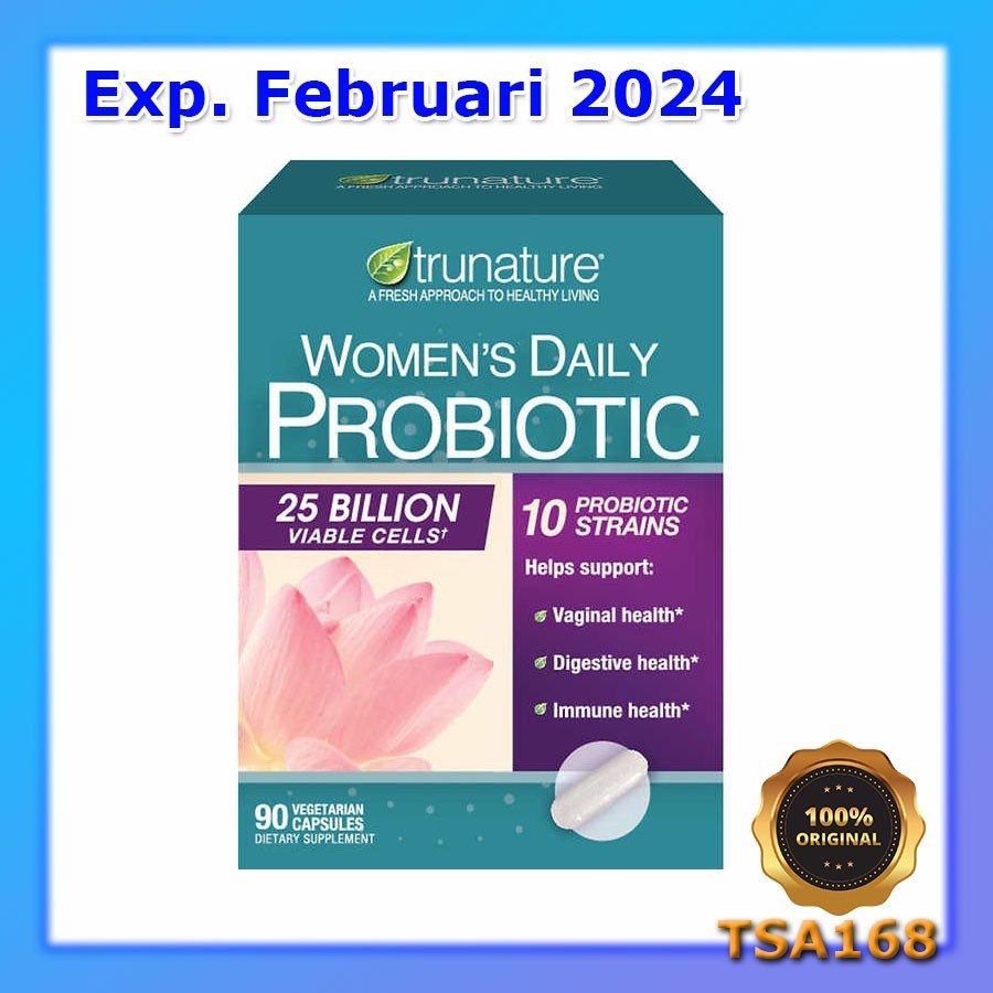 Trunature Women Daily Probiotic 25 Bil Cell 10 Pro Strains 90 Veg Caps